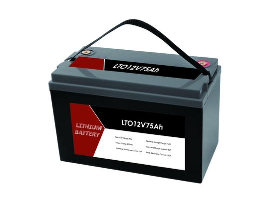 LTO 12V 75Ah Pack de batterie portable au lithium titanate avec BMS Pour RV / Caravane / bateau