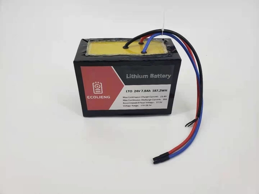 Paquet de batterie LTO au lithium titanate de 24 V 7,8 Ah pour traceur solaire / porte électrique