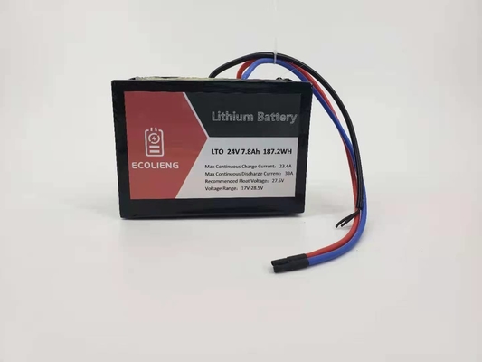 Paquet de batterie LTO au lithium titanate de 24 V 7,8 Ah pour traceur solaire / porte électrique