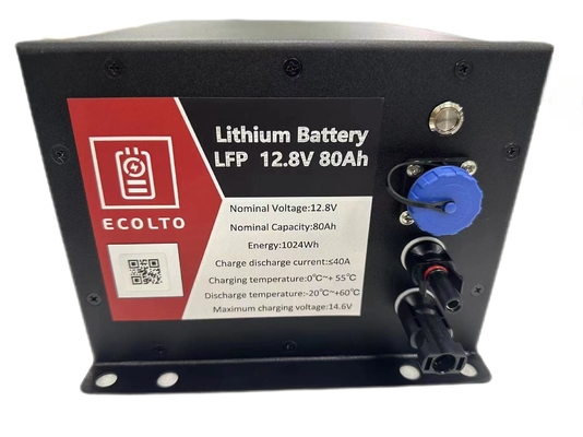 12V 80Ah LiFePO4 batterie solaire pour lampe de rue intégrée BMS et MPPT