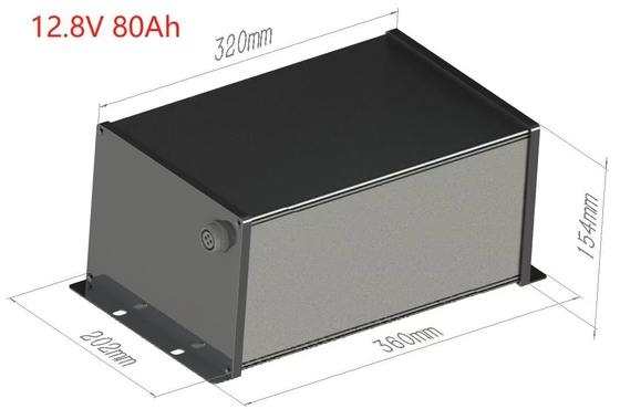12V 80Ah LiFePO4 batterie solaire pour lampe de rue intégrée BMS et MPPT