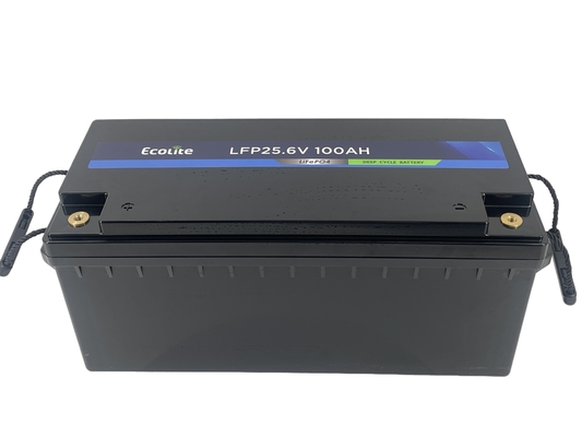 25.6V 100Ah LFP LiFePO4 batterie au lithium avec BMS pour le système solaire domestique