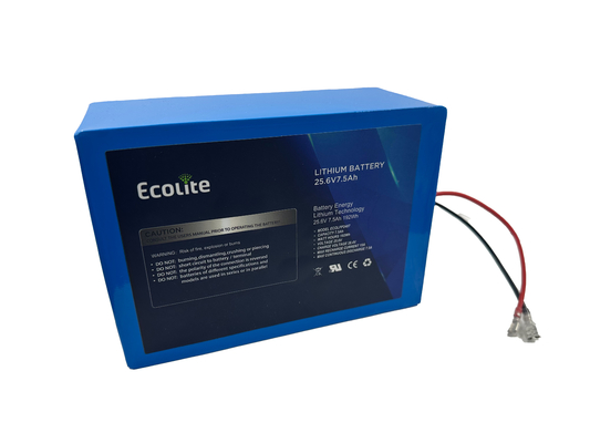 25.6V 7.5Ah LifePO4 batterie au lithium en fer pour le tracker solaire avec BMS