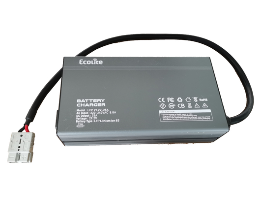 Chargeur de batterie au lithium LFP 29.2V 25A LiFePO4 avec indication LED et arrêt automatique
