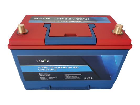 LiFePO4 batterie au lithium 12,8V 80Ah intégrer BMS avec charge rapide pour le démarrage de voiture
