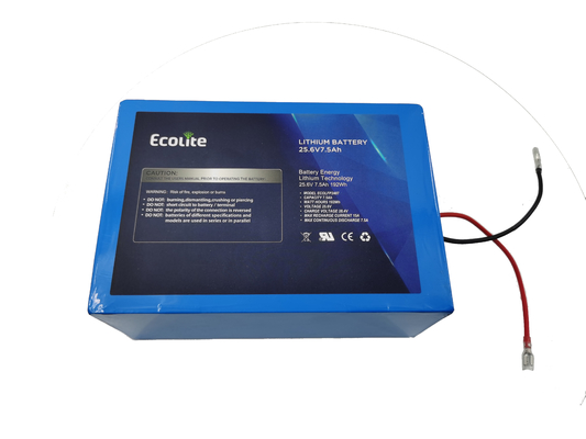 25.6V 7.5Ah LifePO4 batterie au lithium fer phosphate pour porte électrique de suivi solaire