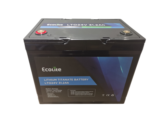 Longue durée de vie Sécurité Chargement rapide Litéon LTO 24V 31,2Ah batterie au titanate de lithium