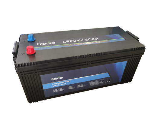 24V 80Ah Camion Lithium démarrage-arrêt Piles automobiles LiFePO4 LithiumCamion démarrage piles à manivelle