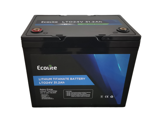 LTO à haute énergie 24V 31,2Ah batterie au lithium titanate Durée de vie 10000 Pour la décharge à basse température
