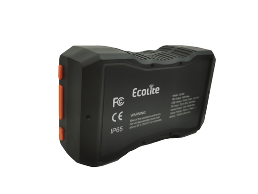 Banque d'alimentation à batterie portable JS100 équipée d'une pompe à air et d'un éclairage