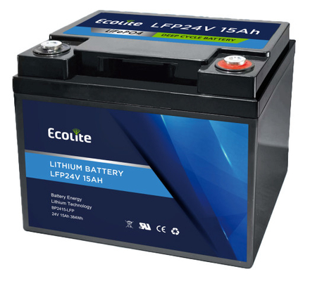 BP2415-LFP charge rapide AGV LiFePo4 batterie au lithium-ion 24v 15Ah BMS intégré