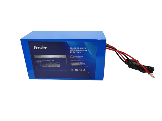 ECOLFP2407 25.6V 7.5Ah Batterie LifePO4 pour système de suivi solaire avec fonction MPPT intégrée