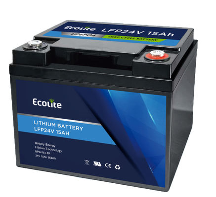 Batterie lithium LFP 25,6V 15Ah compacte LiFePO4 pour AGV et automatisation légère