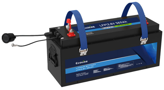 LFP 12.8V560Ah Lifepo4 batterie stockage d'énergie batterie intégrée BMS pour bateau de mer